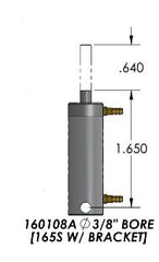 #165S   3/8" x 1/2" Stroke Air Cylinder