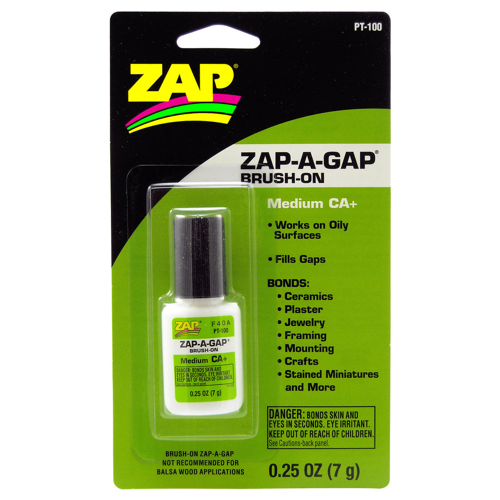 #PT-100   1/4 oz. ZAP-A-GAP CA+ Brush-On