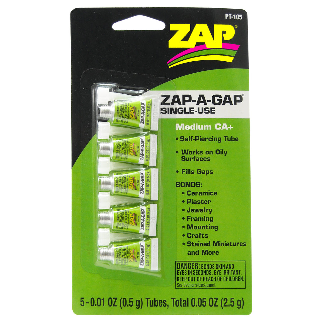 #PT-105   .5 gram ZAP-A-GAP CA+ Single Use